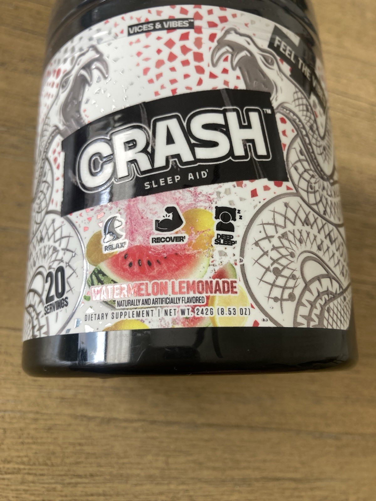 ProSupps Crash, Night-Time Sleep Aid Rest & Recovery Formula 20 Servings GABA