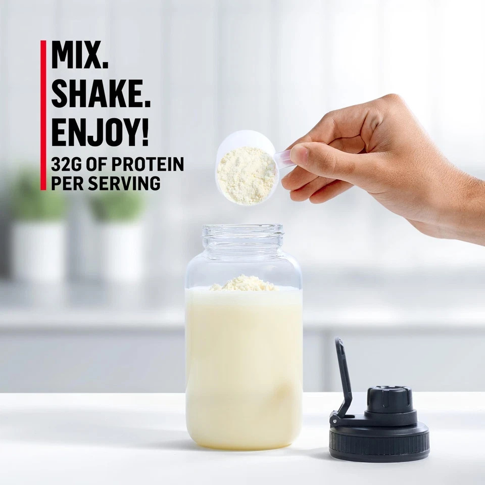 Muscle Milk Genuine Protein Powder, Vanilla Crème, 1.93 Pounds, 12 Servings, 32g