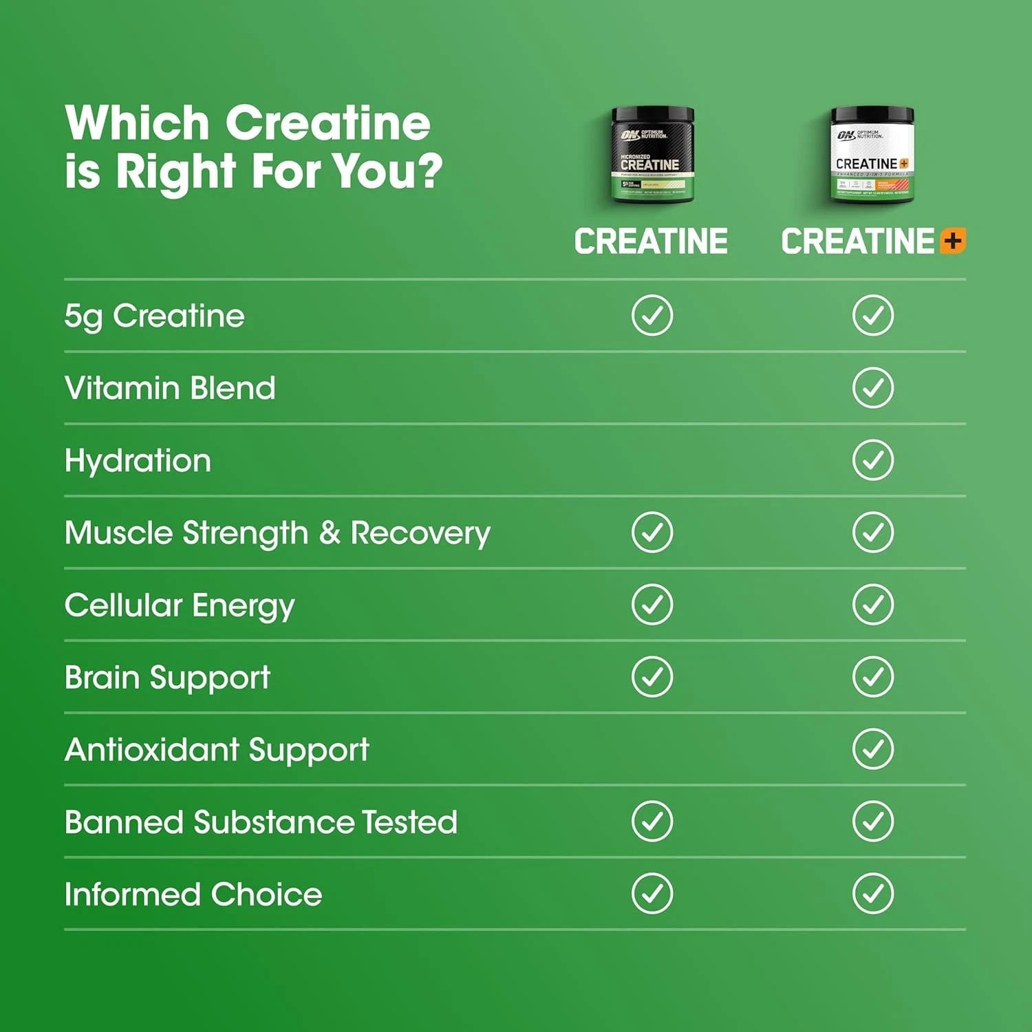 Optimum Nutrition creatine micronized creatine monohydrate power 5g per Serving,
