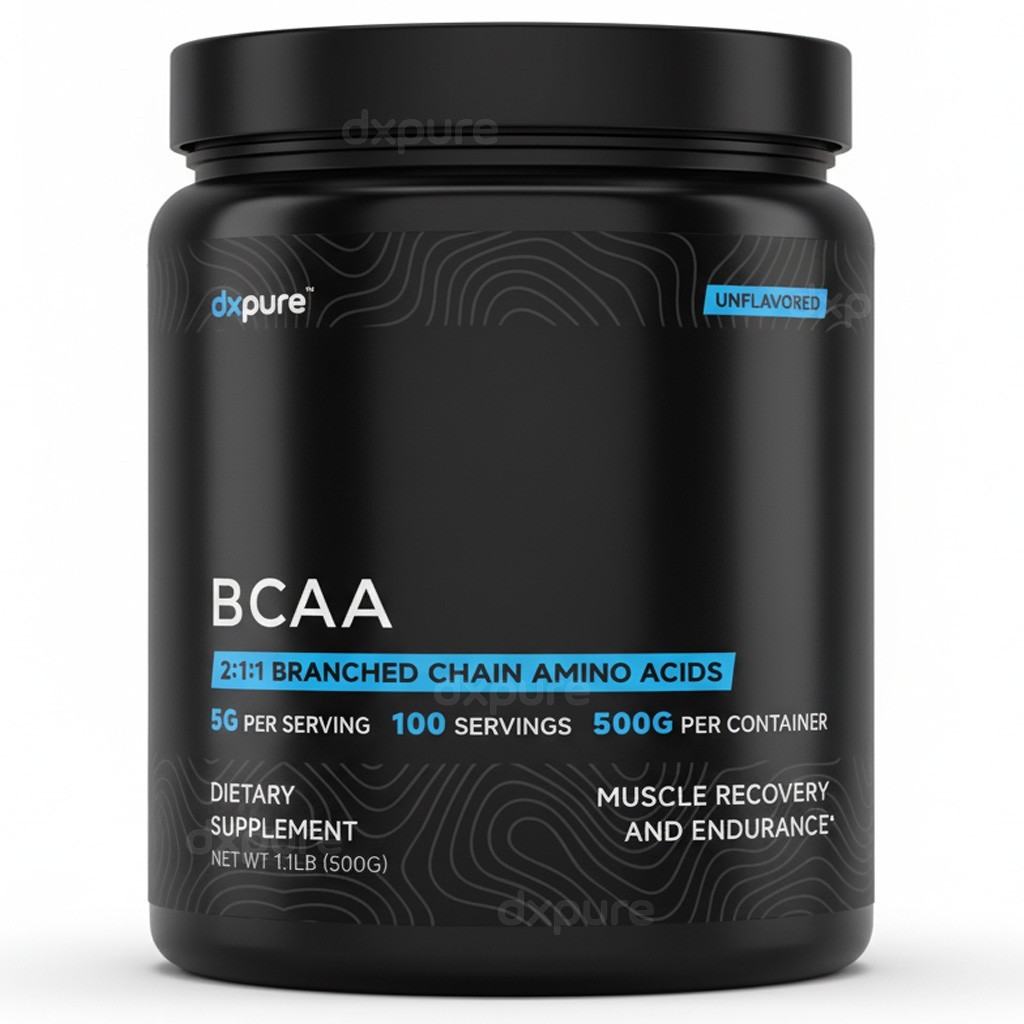 BCAA Powder 500g – Branched Chain Amino Acids – 100 Servings – Unflavored