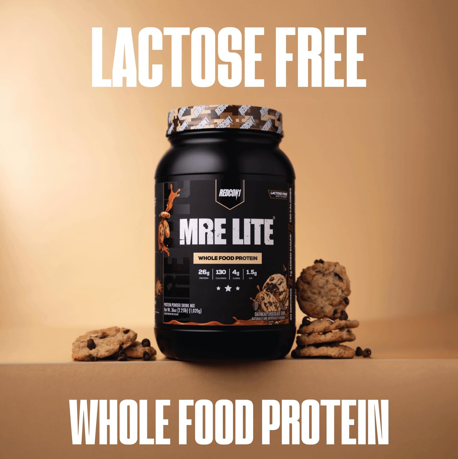 REDCON1 MRE Lite Whole Food Protein Powder, Oatmeal Chocolate Chip – Low Carb…