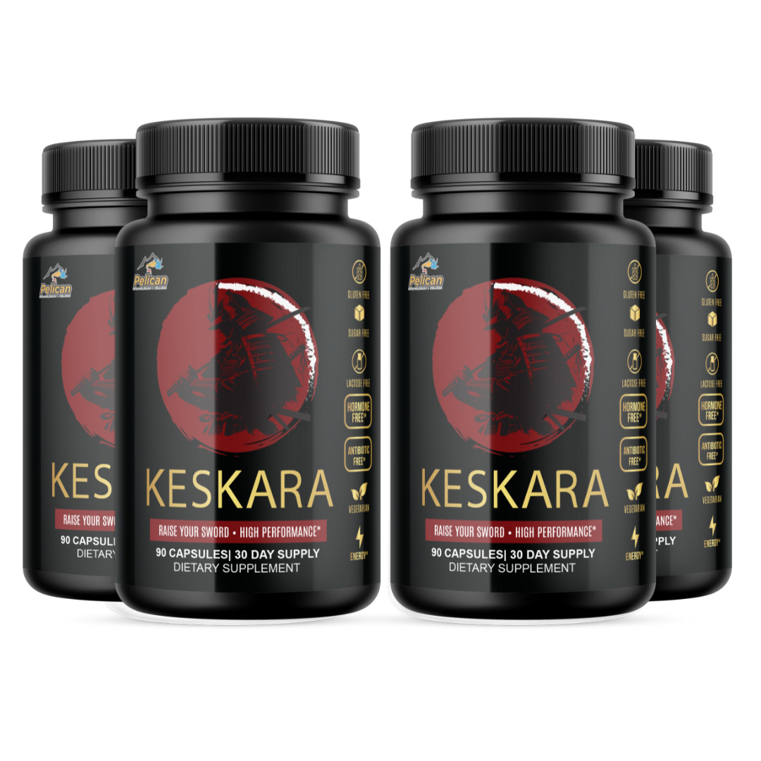 Keskara- Bodybuilding & Men’s Health Support- 4 Bottles- 360 Capsules