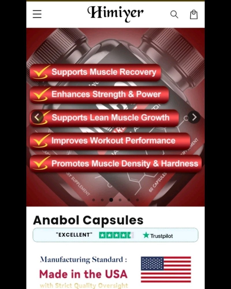 Anabol Hardcore Muscle Builder Legal Natural Steroid 1 Bottle Vigor Mental Focu