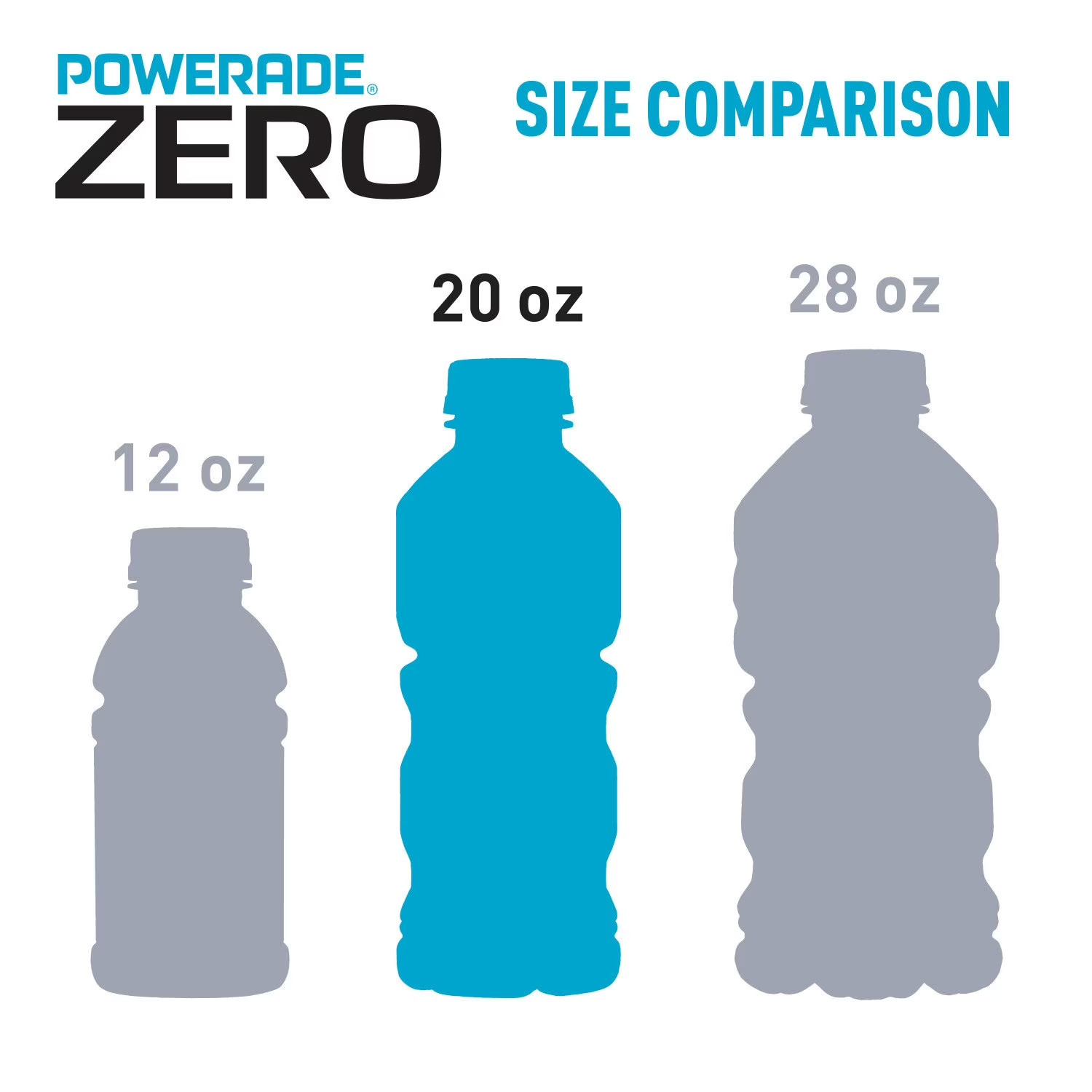 POWERADE ZERO Variety Pack Sports Drink, 20 fl. oz., 24 Pack – Zero Sugar