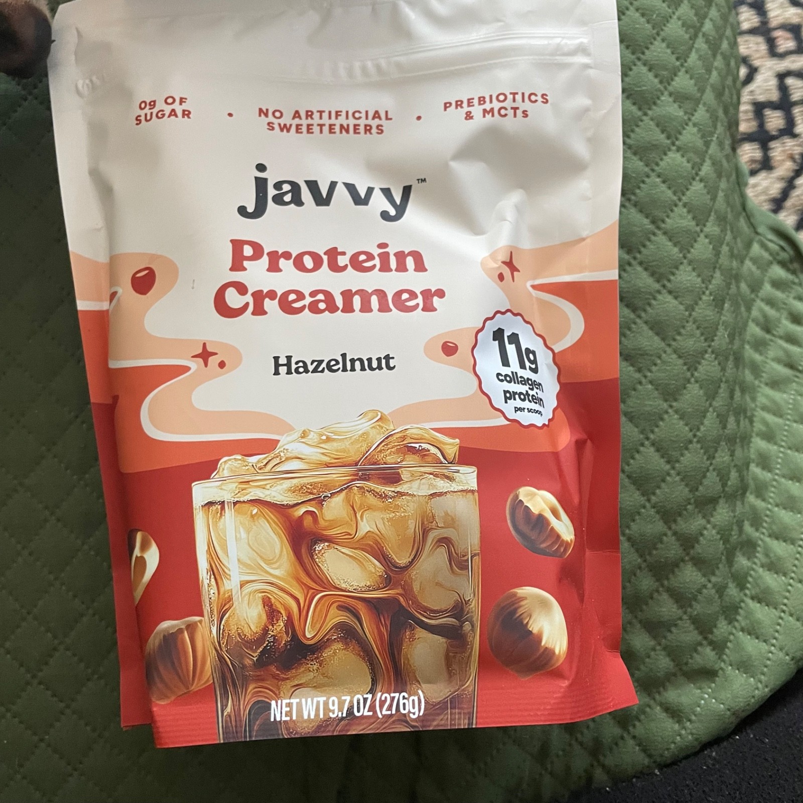 Javvy Protein Creamer Hazelnut 9.7 oz & Tumbler 16 oz NEW