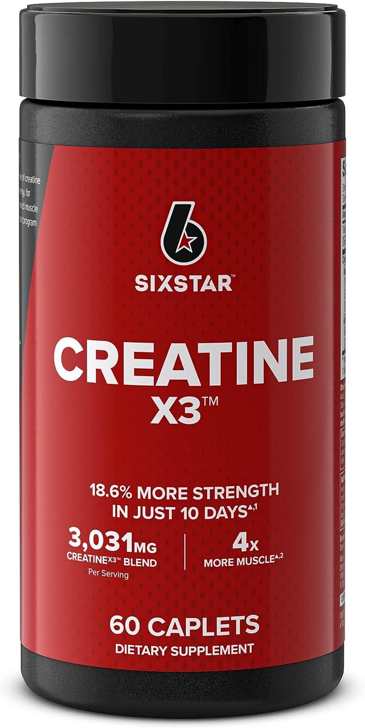 Six Star Elite Series Creatine X3 Micronized Creatine Muscle Builder 60 Pills