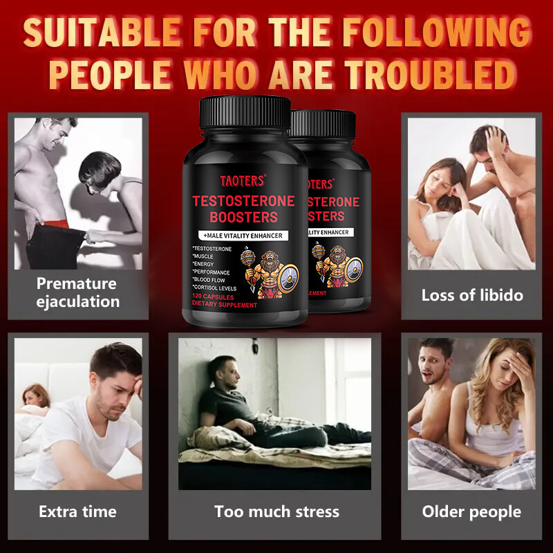 Testosterones Booster for Men High Strength Support Test Boost 120 Capsules