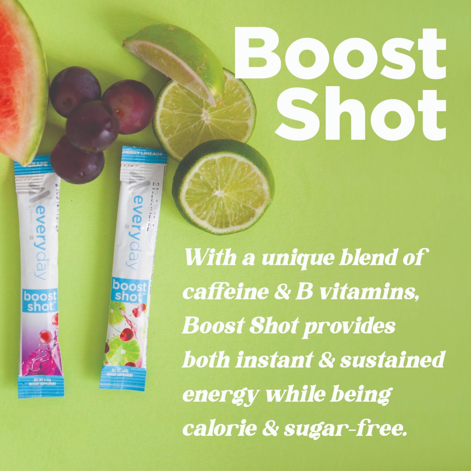 TransformHQ Boost Shot Powder Stick Packets, Strawberry Lemonade Energy – 7 Pack