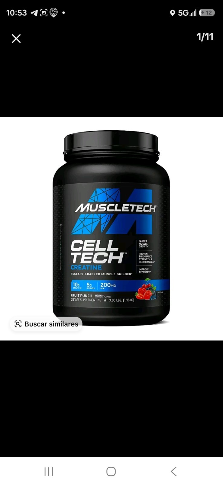 Cell-Tech Creatine Monohydrate Edible Powder, Build Muscle & Recover, Post-Work