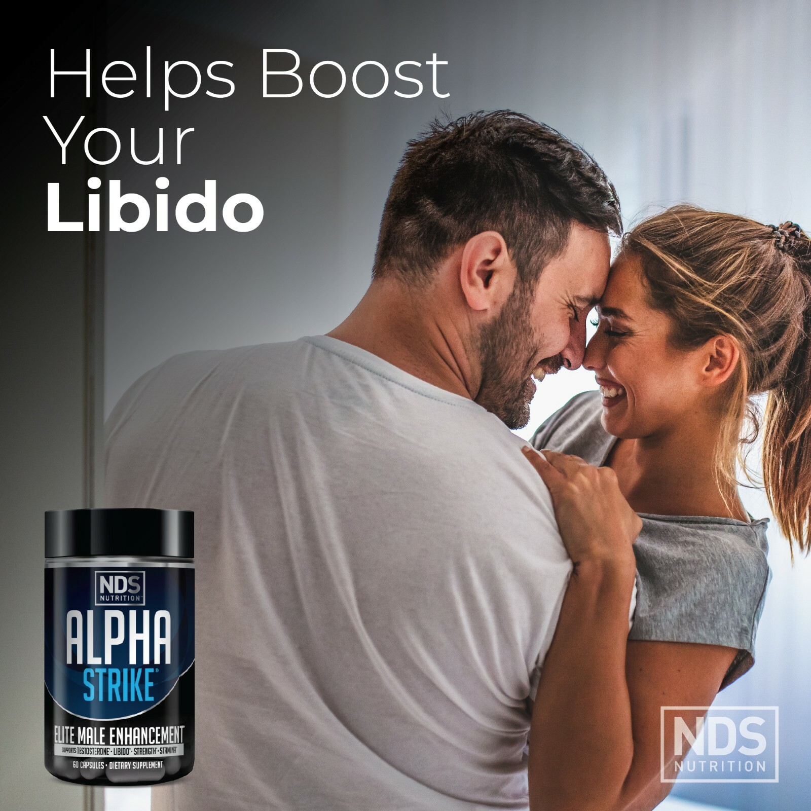 ALPHA STRIKE Testosterone Boosting Formula for Muscle-Strength-Libido (60 Caps)