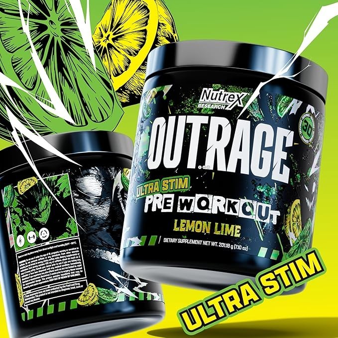 Nutrex Outrage Ultra Stim Pre Workout Powder 30 Servings Various Flavors