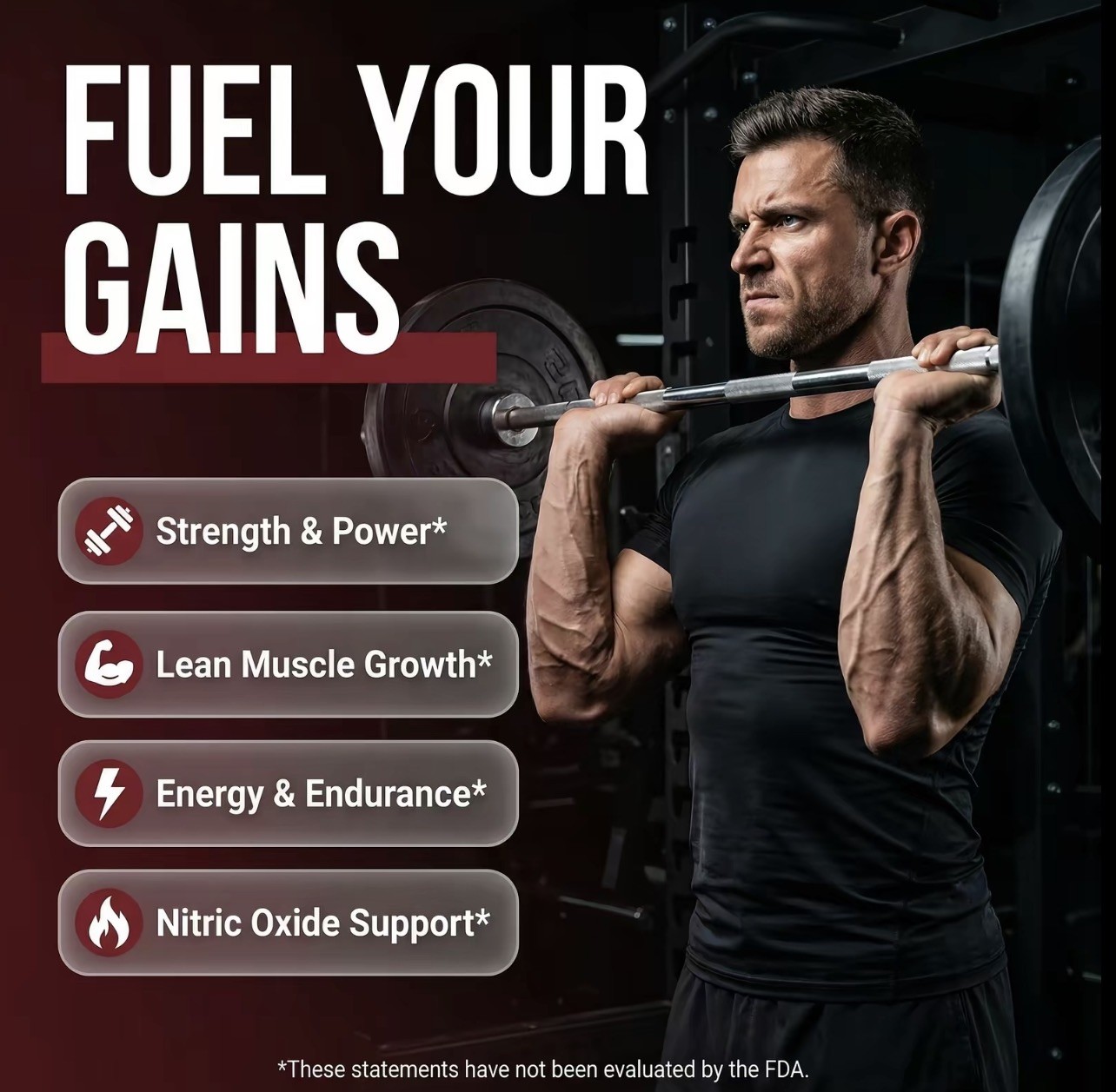 Clean Nutra Muscle Surge Creatine Powder for Men (9.7oz / 275g)