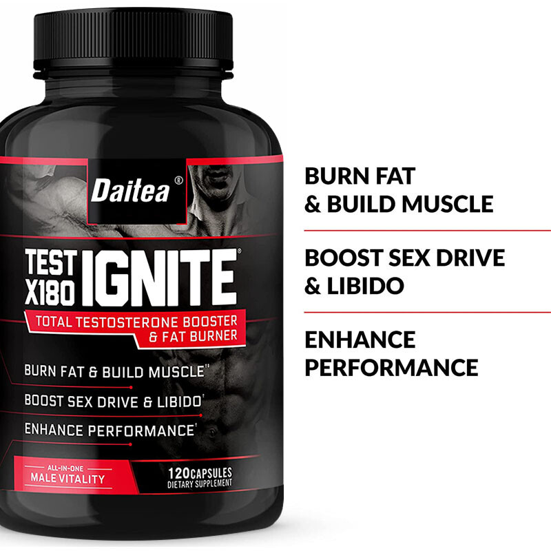X180 Ignite Testosteroe Booster-Burn Fat, Build Muscle