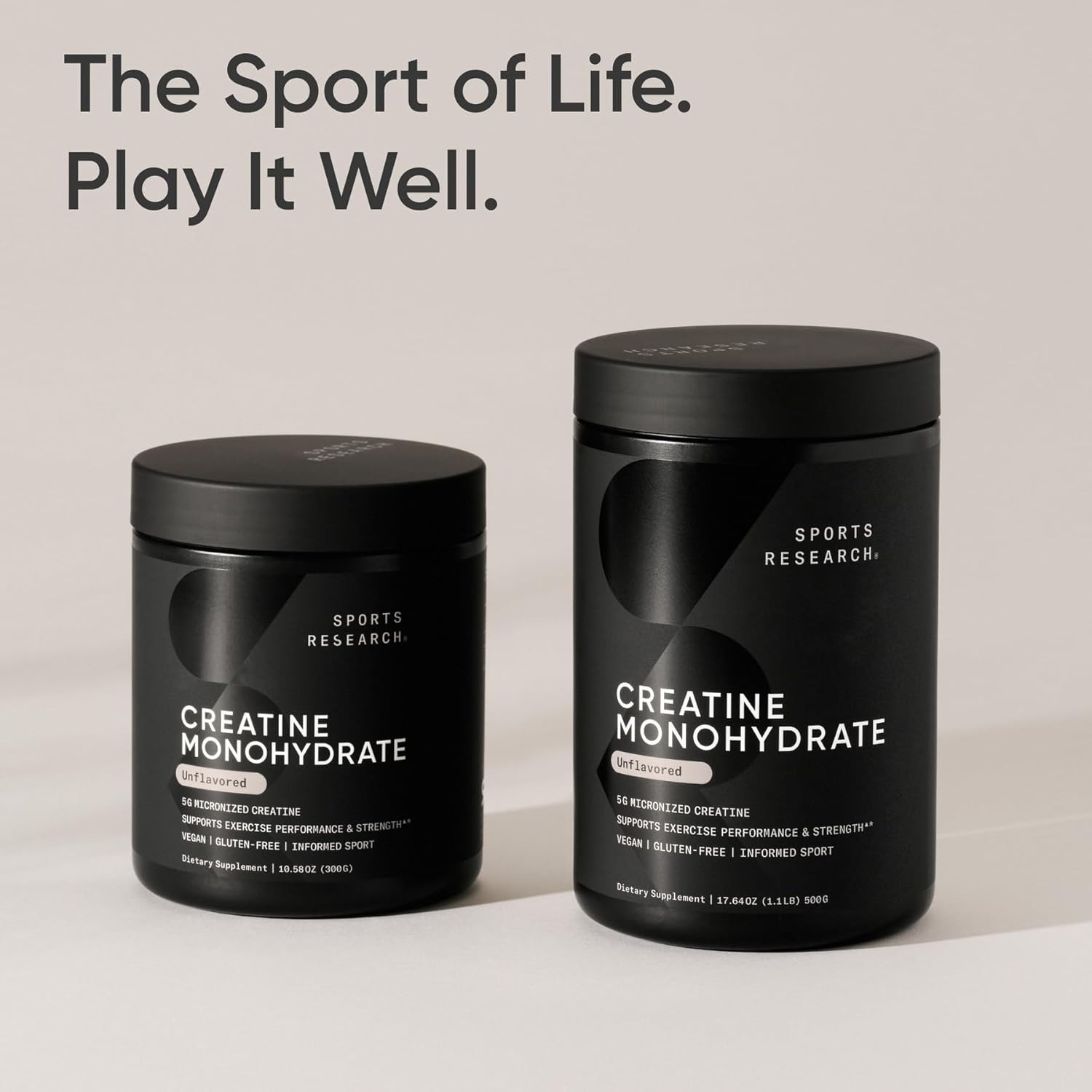 Sports Research® Creatine Monohydrate (Micronized) Powder 5g, 35.27oz | Gain Lea