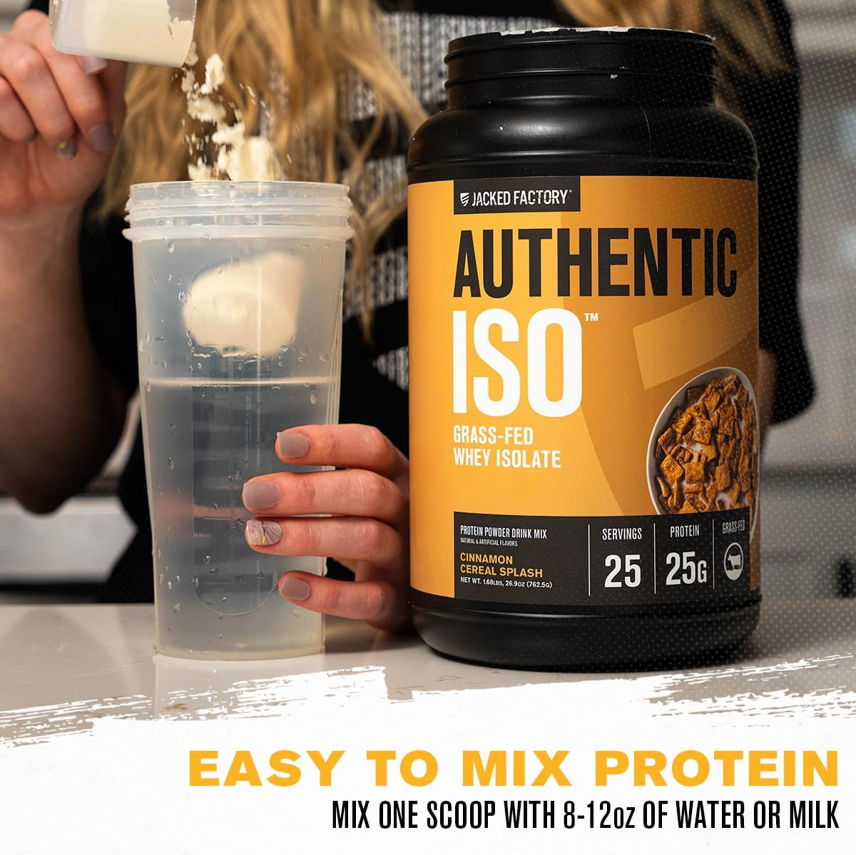 Jacked Factory Authentic ISO Grass Fed Whey Protein Isolate Powder – Low Carb, N