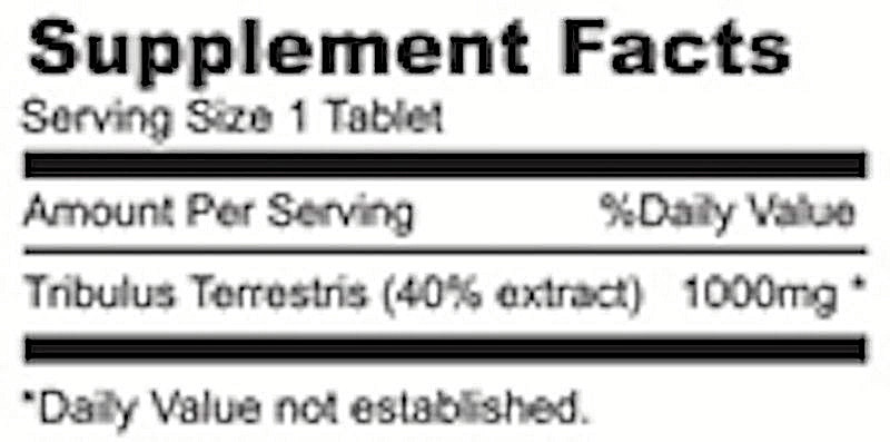 EXCEL TRIBULUS TERRESTRIS 100 TABS 1000MG 40% EXTRACT. OVER 3 MONTHS SUPPLY.