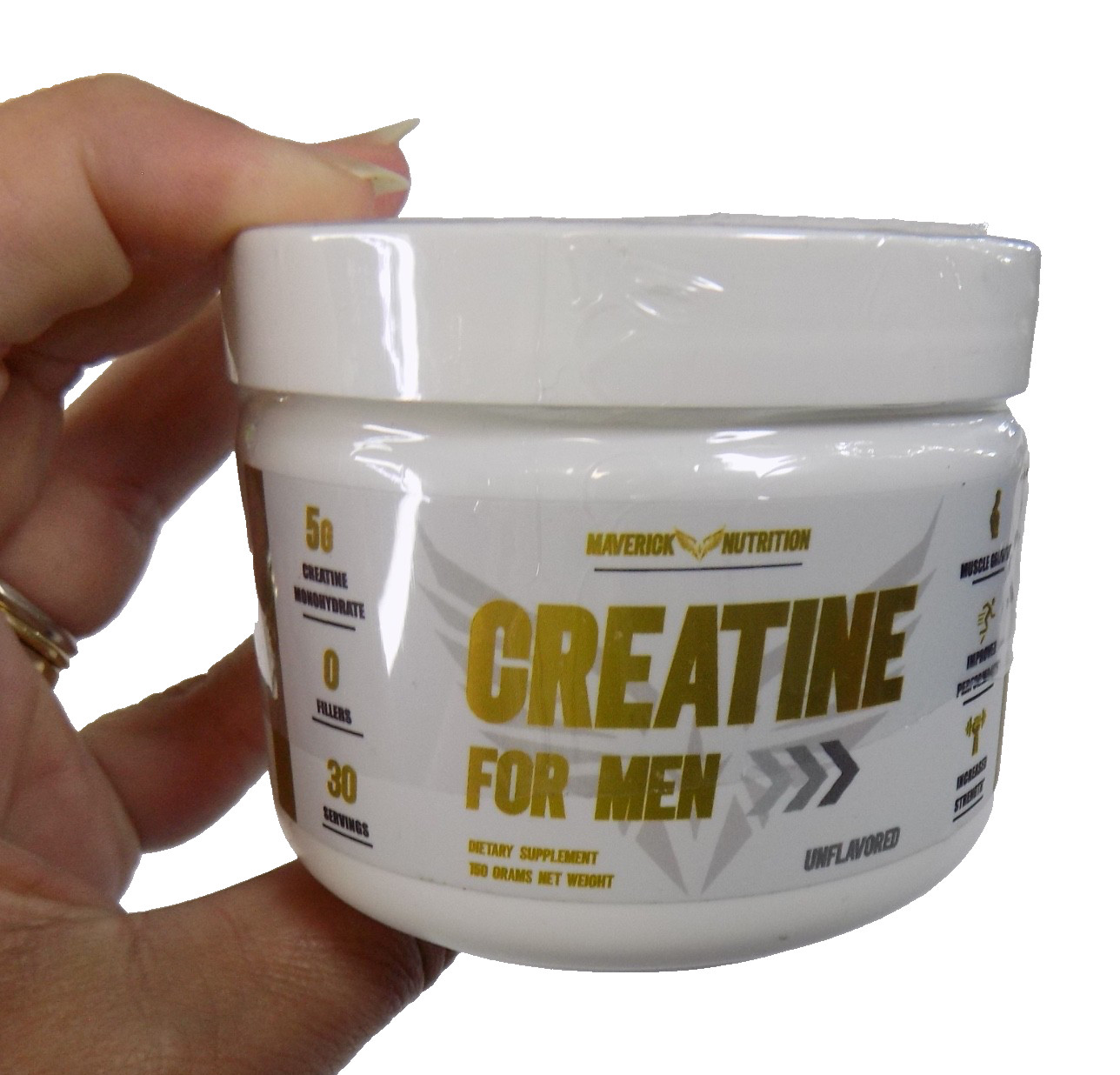Creatine Men’s Powder 30 Servings Unflavored Maverick Nutrition Monohydrate NEW