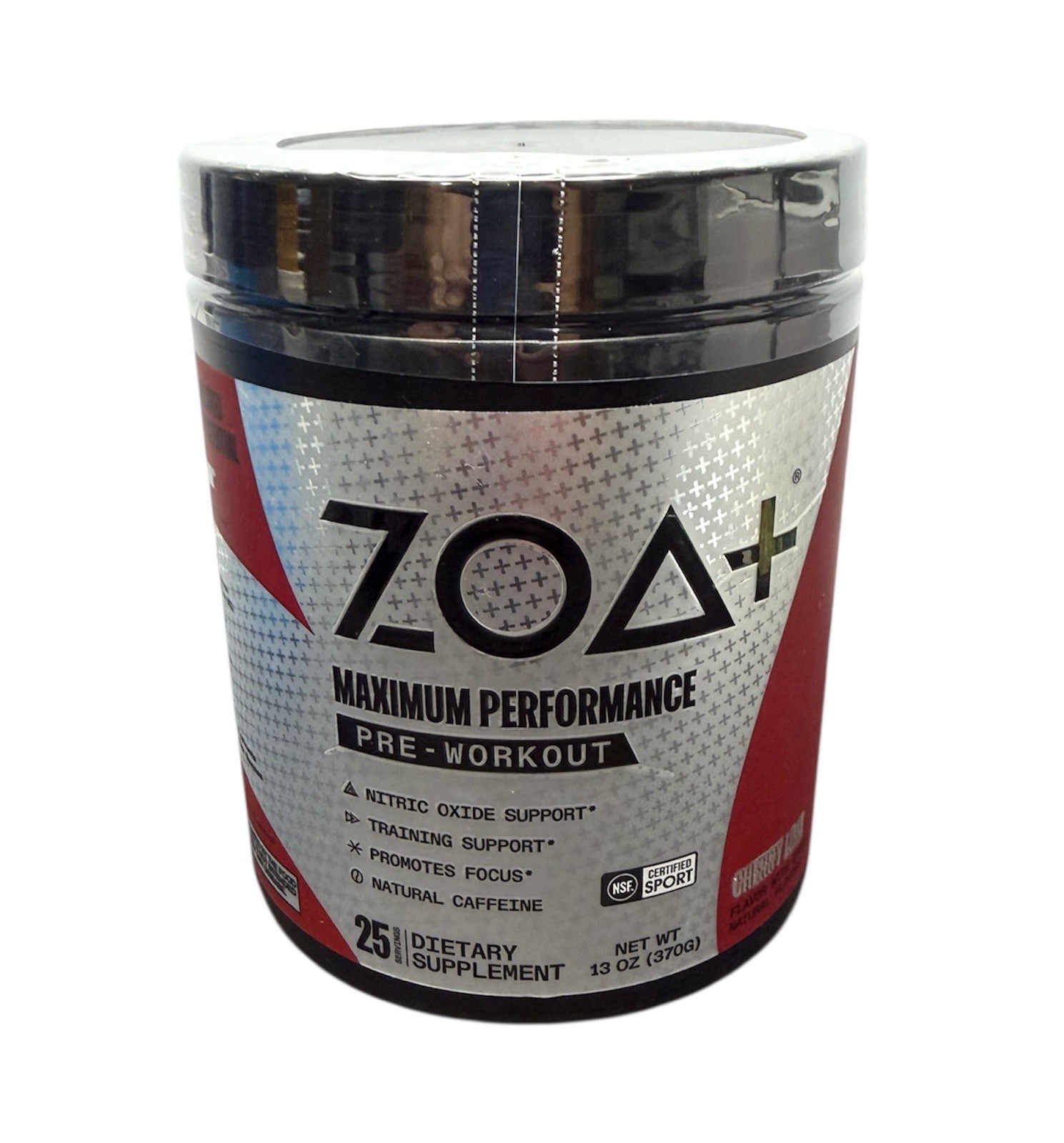 ZOA+ Zero Sugar PRE-WORKOUT Powder CHERRY LIME NSF-CERTIFIED SPORT 13oz CAFFEINE
