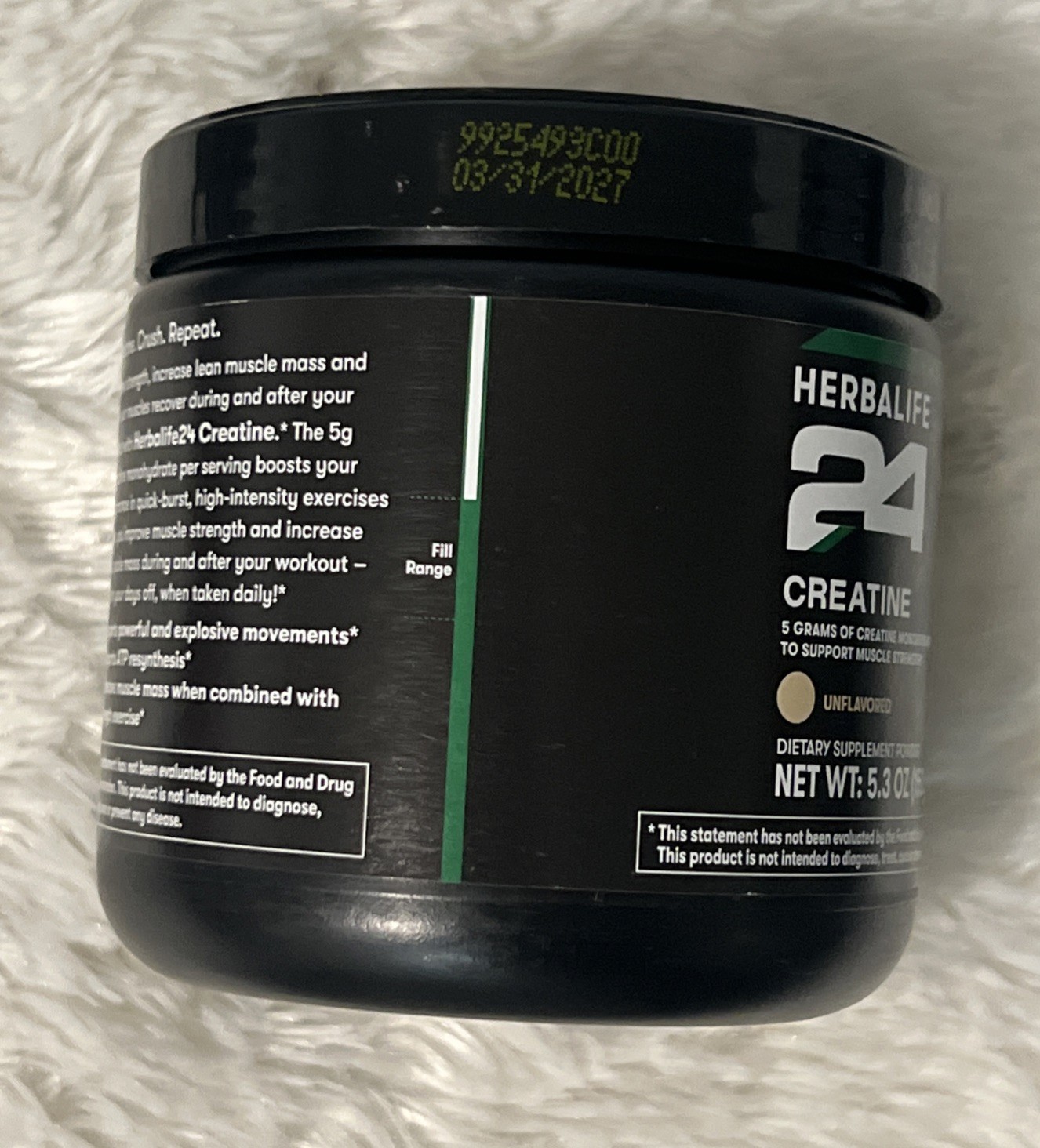 Herbalife Creatine Monohydrate 5.3oz Unflavored to Support Muscle Ex 2/27