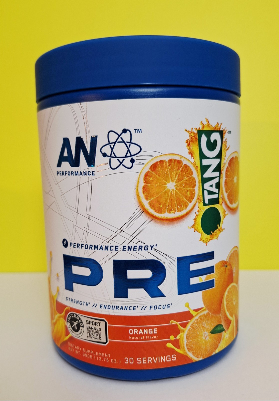 AN Performance TANG🍊 Pre-Workout, 30 Servings, 150mg Natural Caffeine, 04/2027✨
