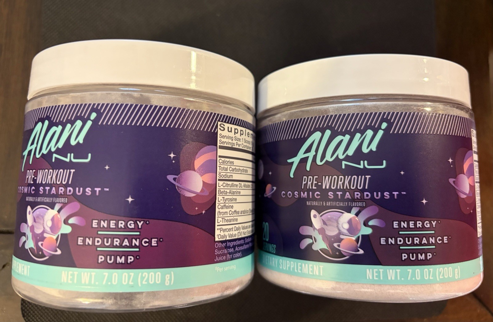 Alani Pre-workout Powder Cosmic Stardust 20 Servings Energy EXP 10/27 2️⃣ Packs