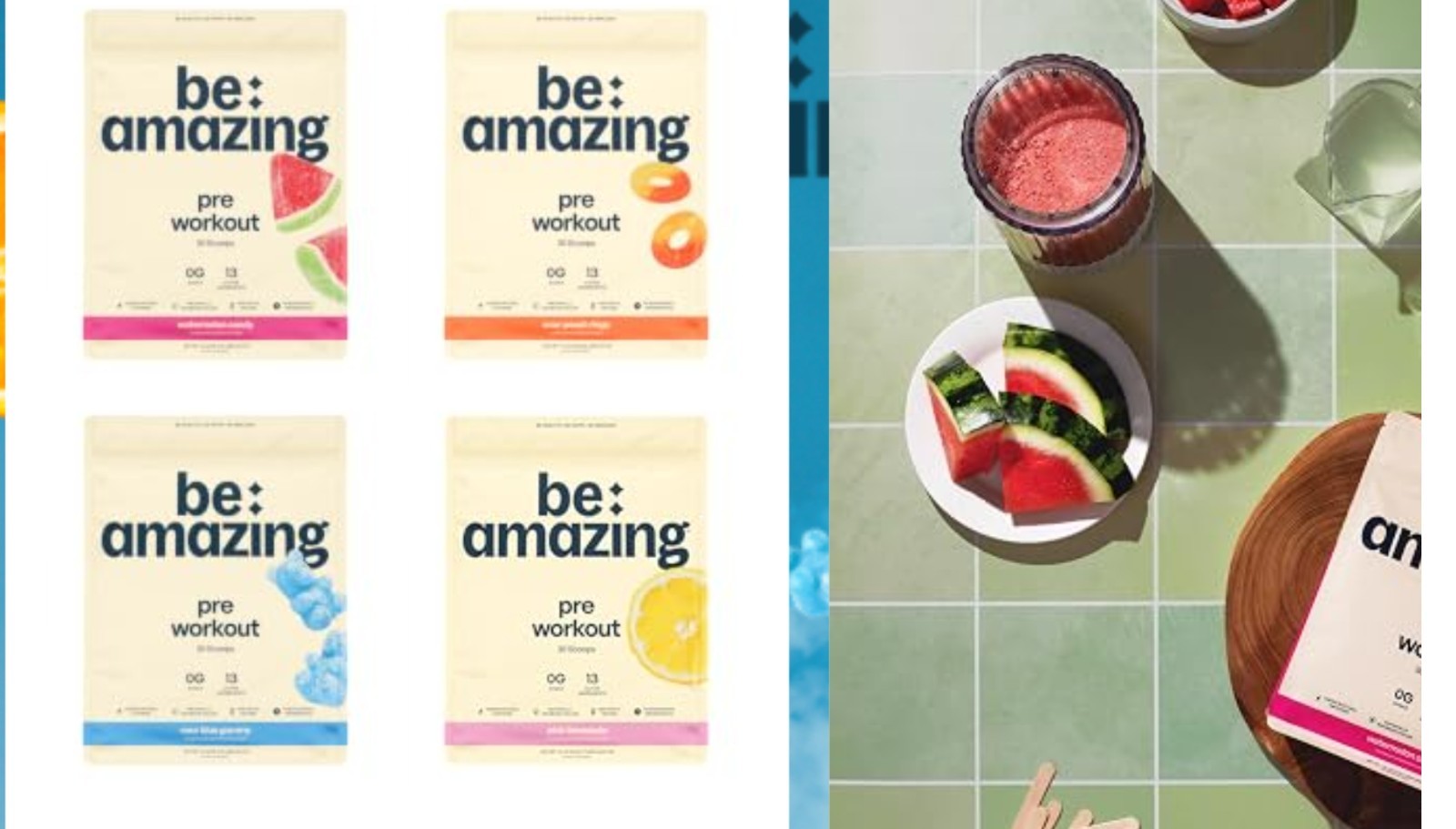 BE Amazing SUPER GREENS Powder 11 oz ( 25 Serv ) Natural Pink Lemonade 10/26