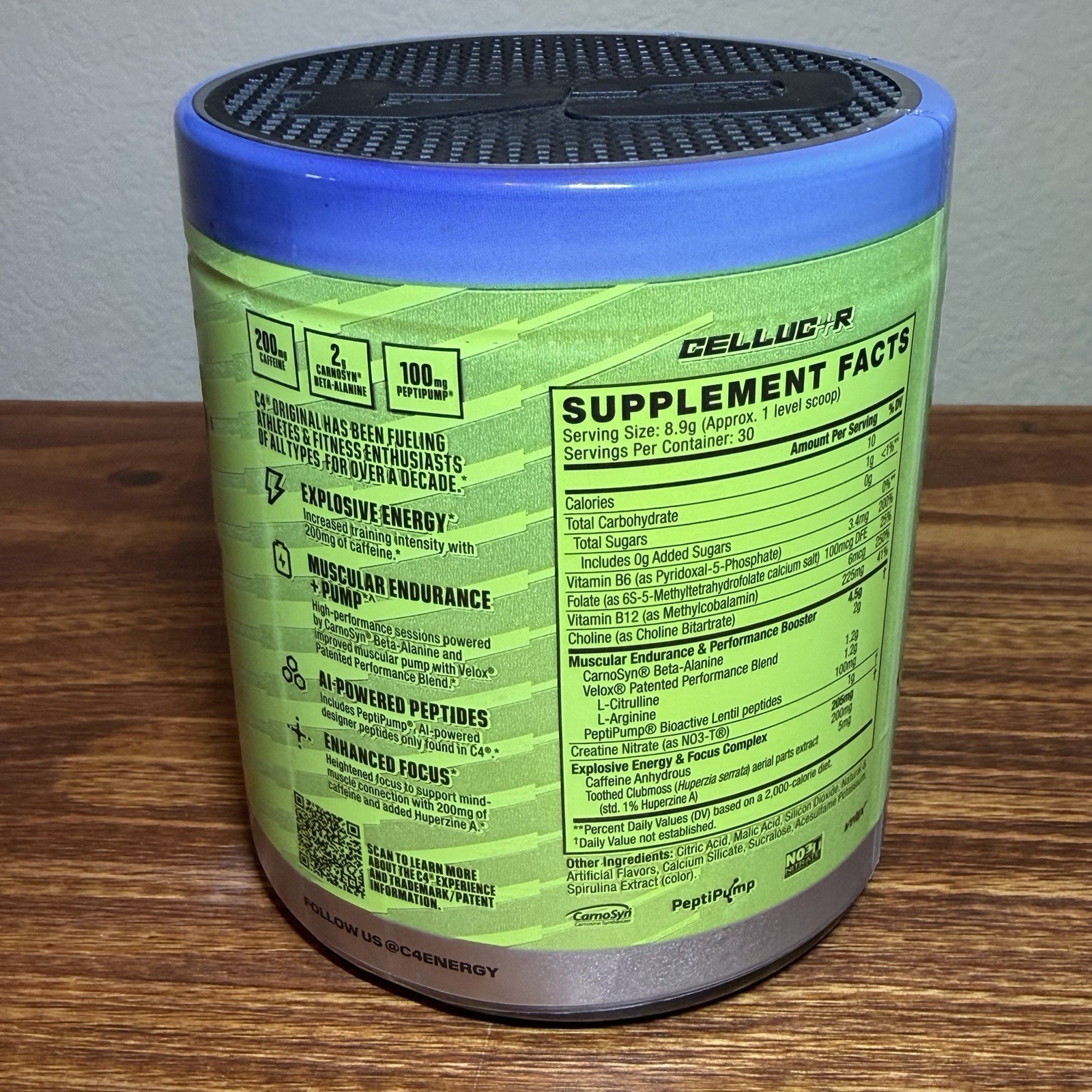 C4® Original, Pre-Workout, Icy Blue Razz, 9.4 oz (267 g) 04/2026 NEW