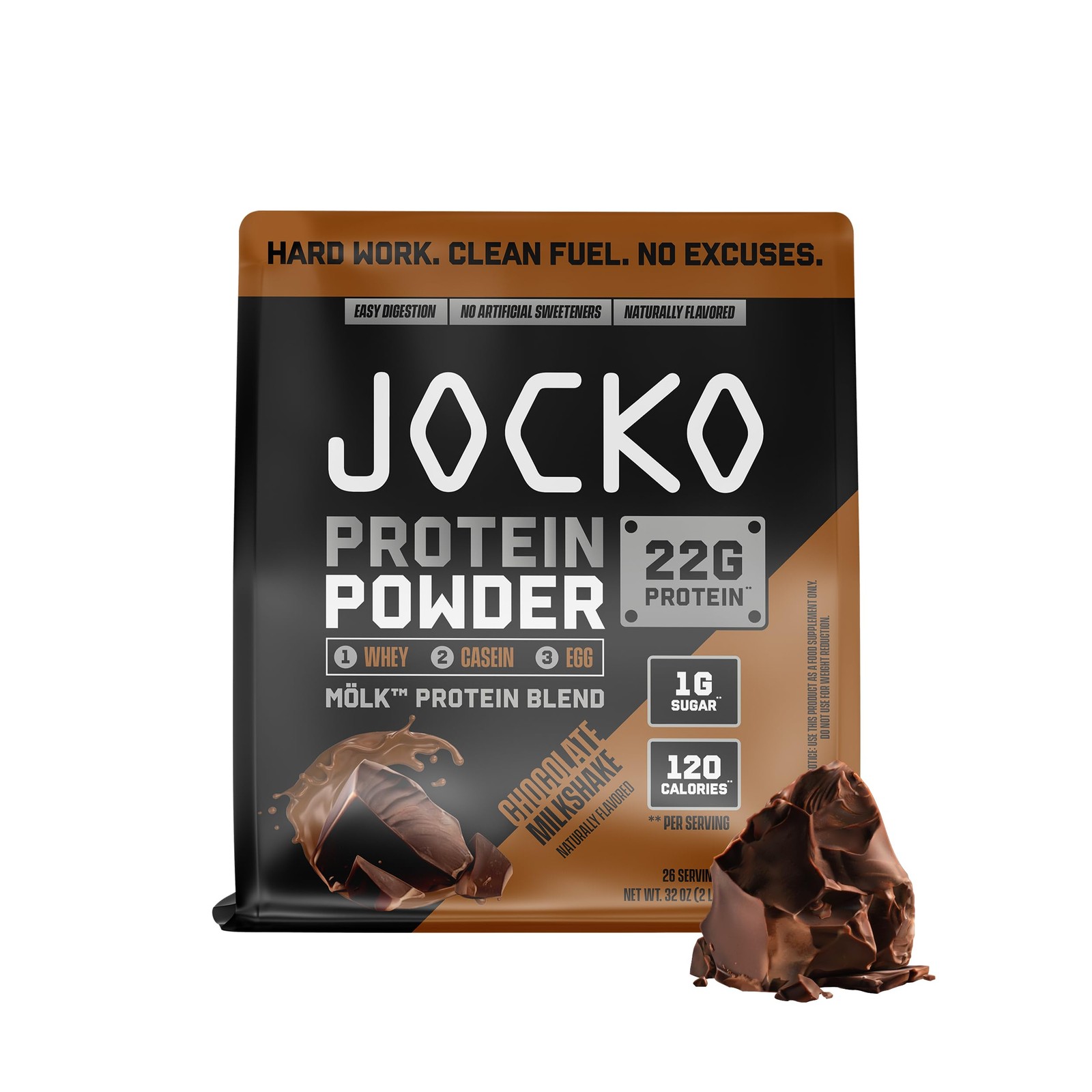 Jocko Fuel Mölk Whey Protein Powder 22g – Low 2 Pound (Pack of 1)