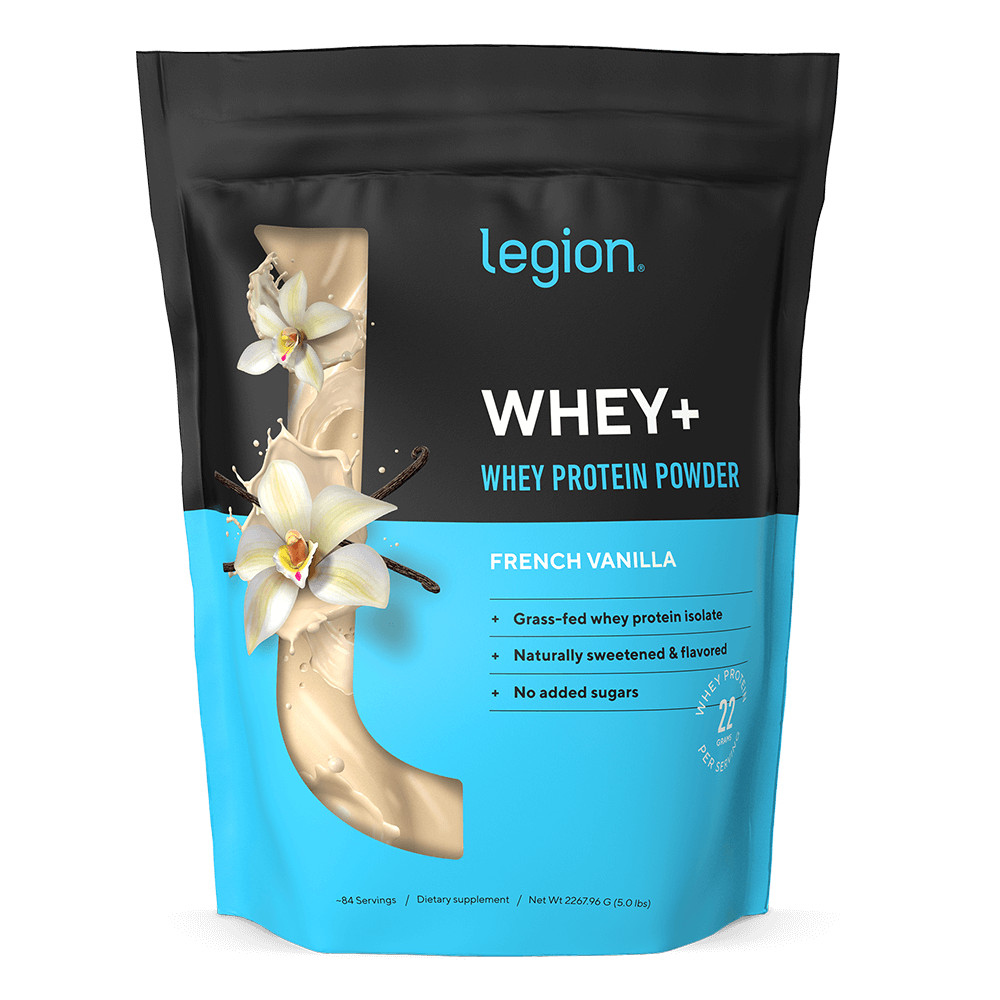 Legion Whey+ Whey Isolate Protein Powder, French Vanilla, 5lbs