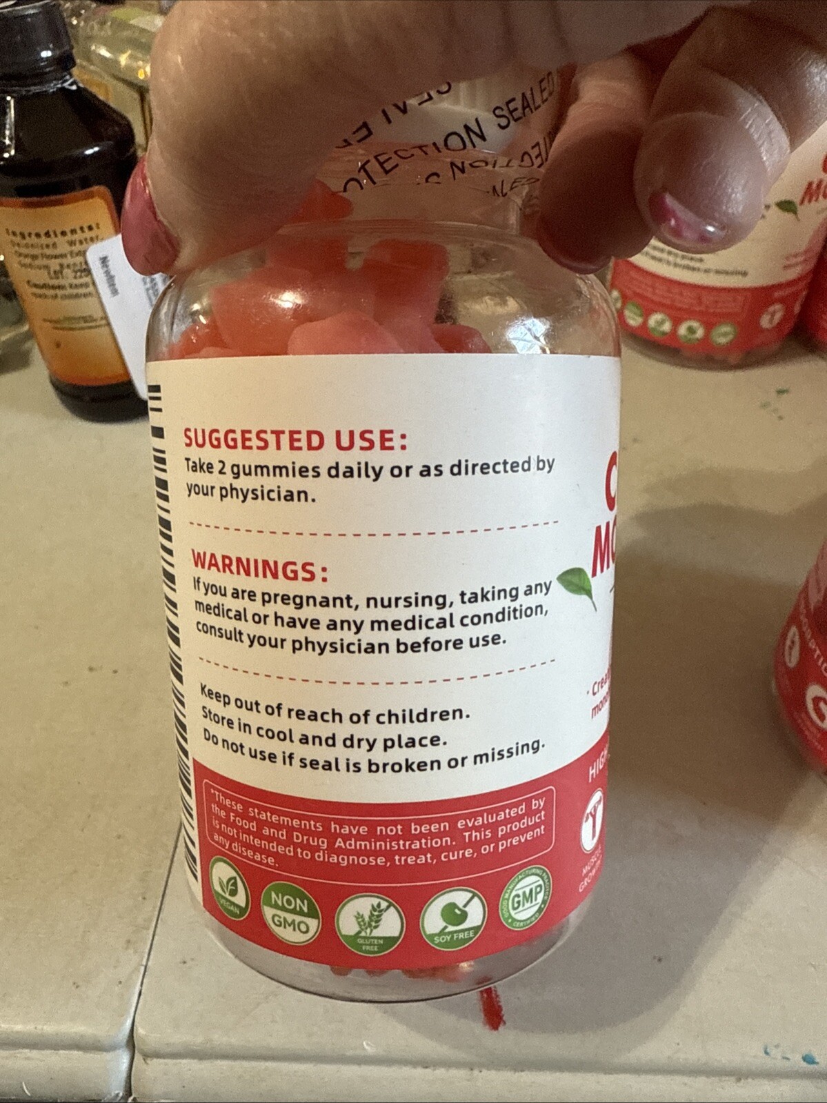 Noavii Creatine Monohydrate Gummies Strawberry Sugar Free 90 Ct Exp 11/26
