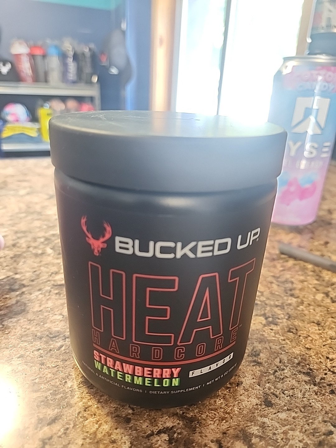 Bucked Up Heat Hardcore Private Label 8 Oz 30 Servings Strawberry Watermelon