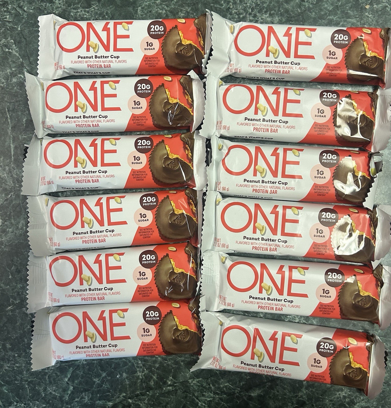 12-ONE Peanut Butter Cup Protein Bar 20g, 1g Sugar 2.12 oz EXP 07/2026
