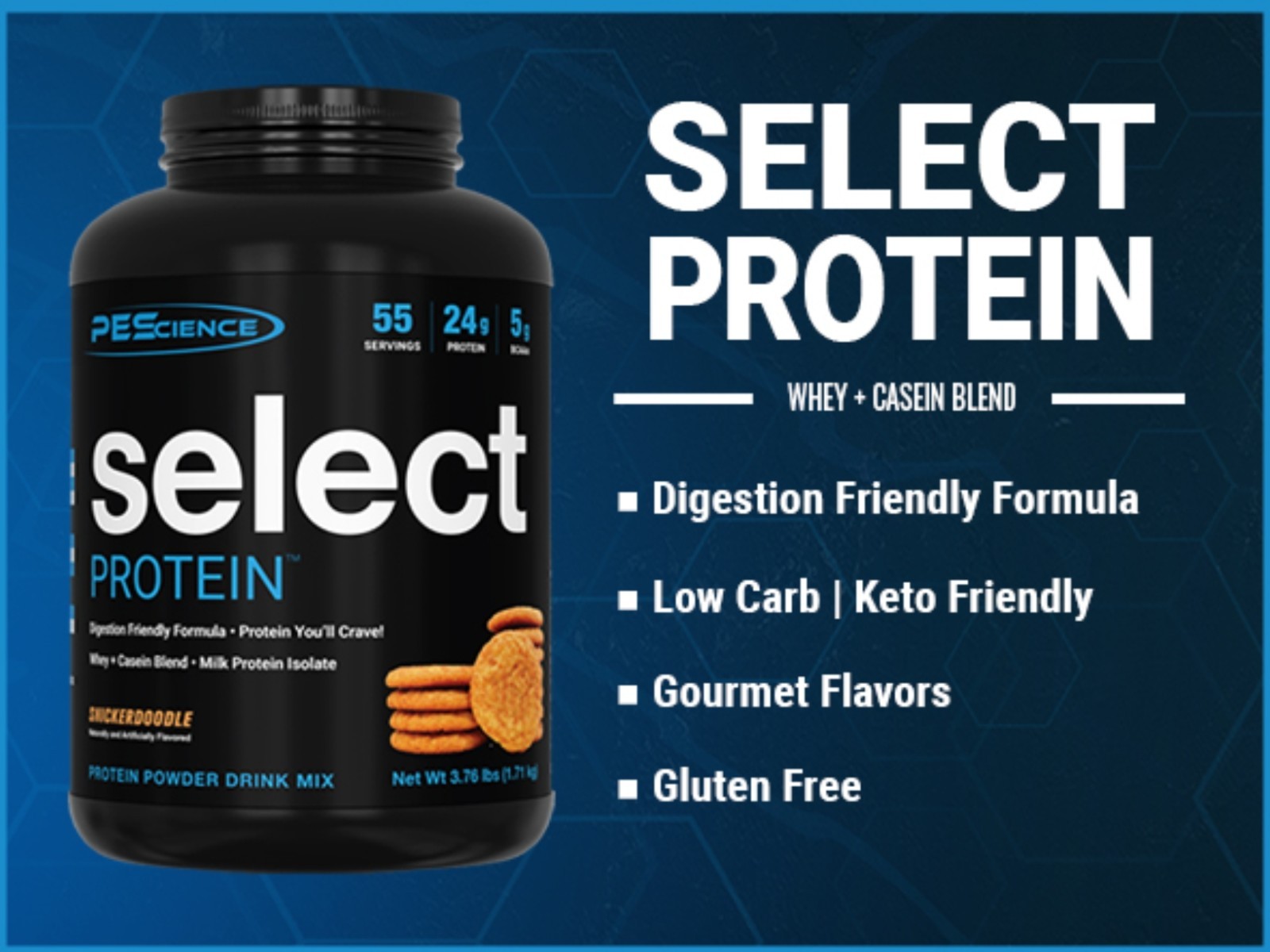 PESCIENCE SELECT PROTEIN Series 4 lb ( 55 Servings ) Snickerdoodle BEST BY 12/26