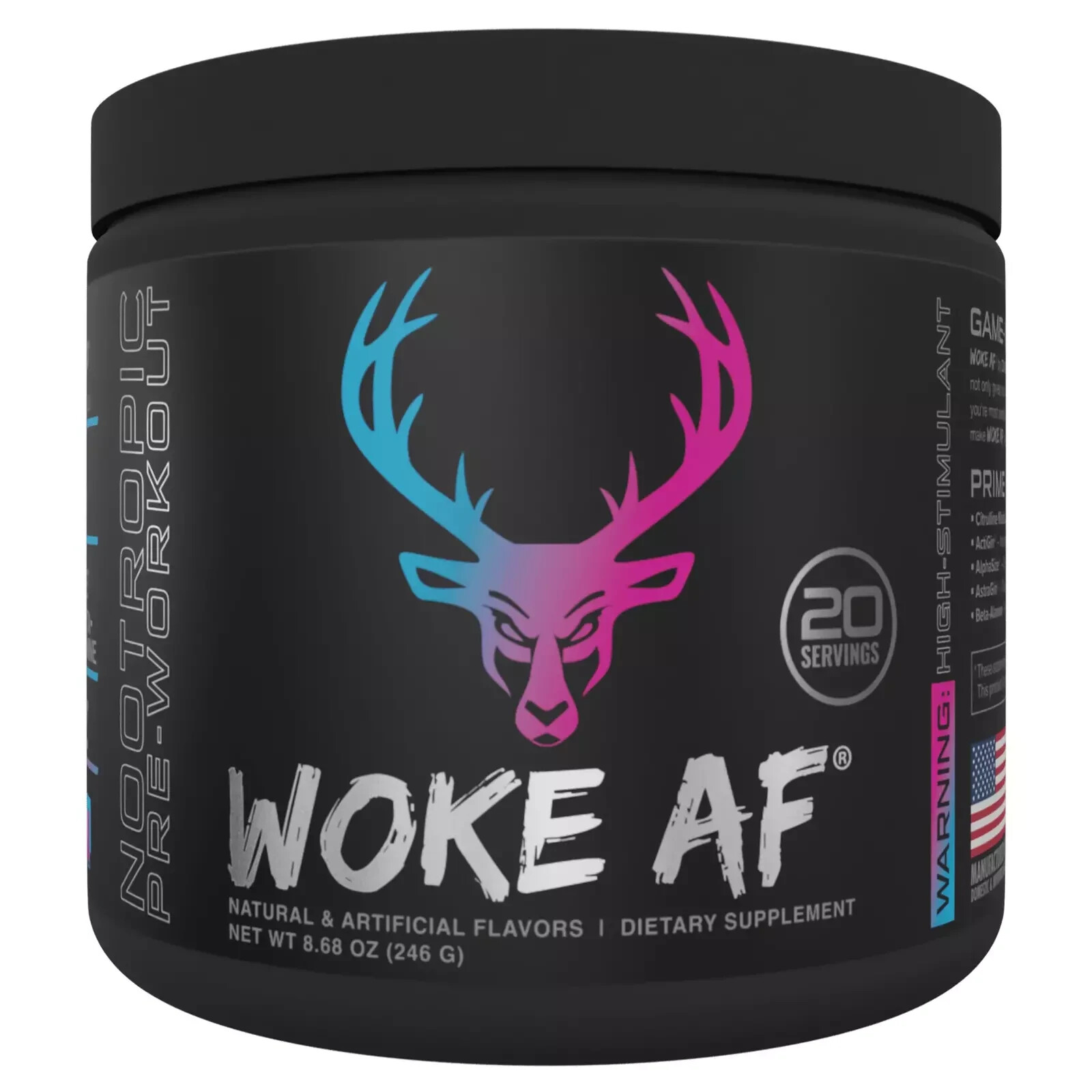 2 jars! Bucked Up Woke AF Miami Pre-Workout Powder Exp 09/2027 2 jars!