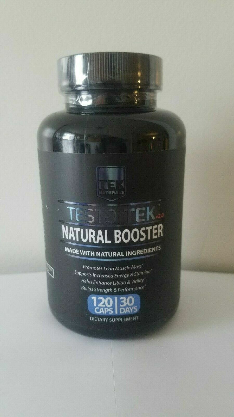 Tek naturals Testo Tek Natural Booster V2 120 caps 30days dietary supplement.