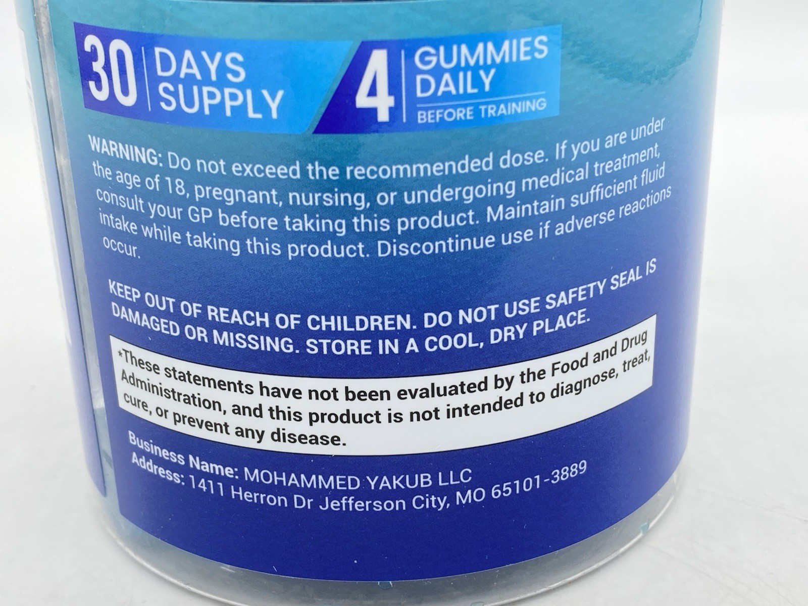 Cnthdi Creatine Monohydrate Gummies – Blueberry – Gluten-Free 6000mg 120 Count
