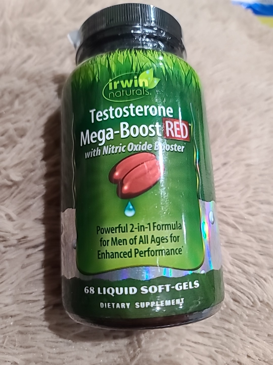 Irwin Naturals, Testerone MEGA BOOST RED, 56 Liquid Soft-Gels Exp. 11/26
