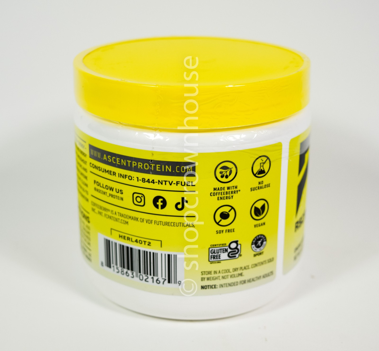 Ascent Clean Hydration RASBERRY LEMONADE Drink Mix 8.32oz canister11/08/2026