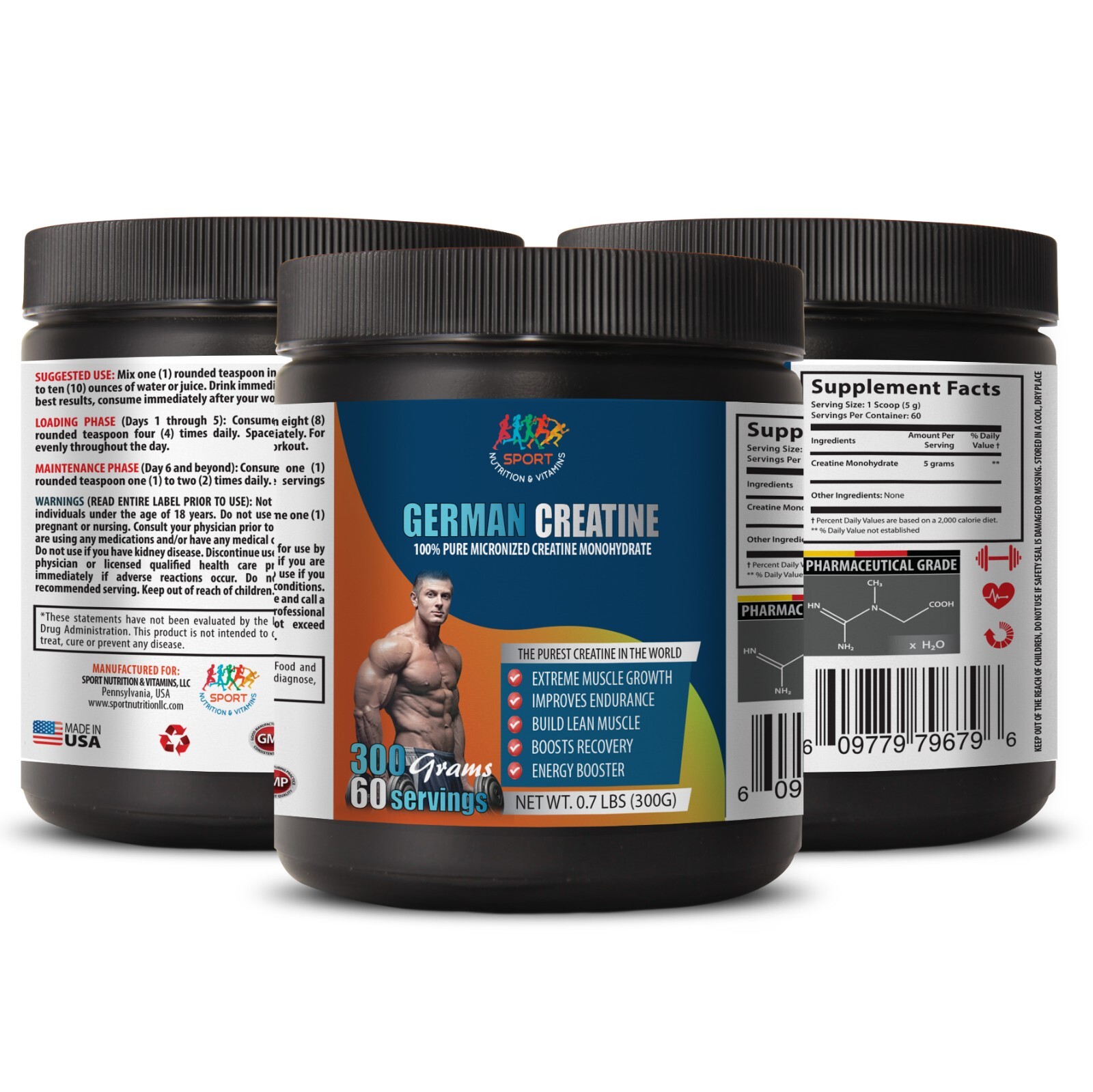 weight gain creatine – MICRONIZED CREATINE 300g – energy and endurance 2
