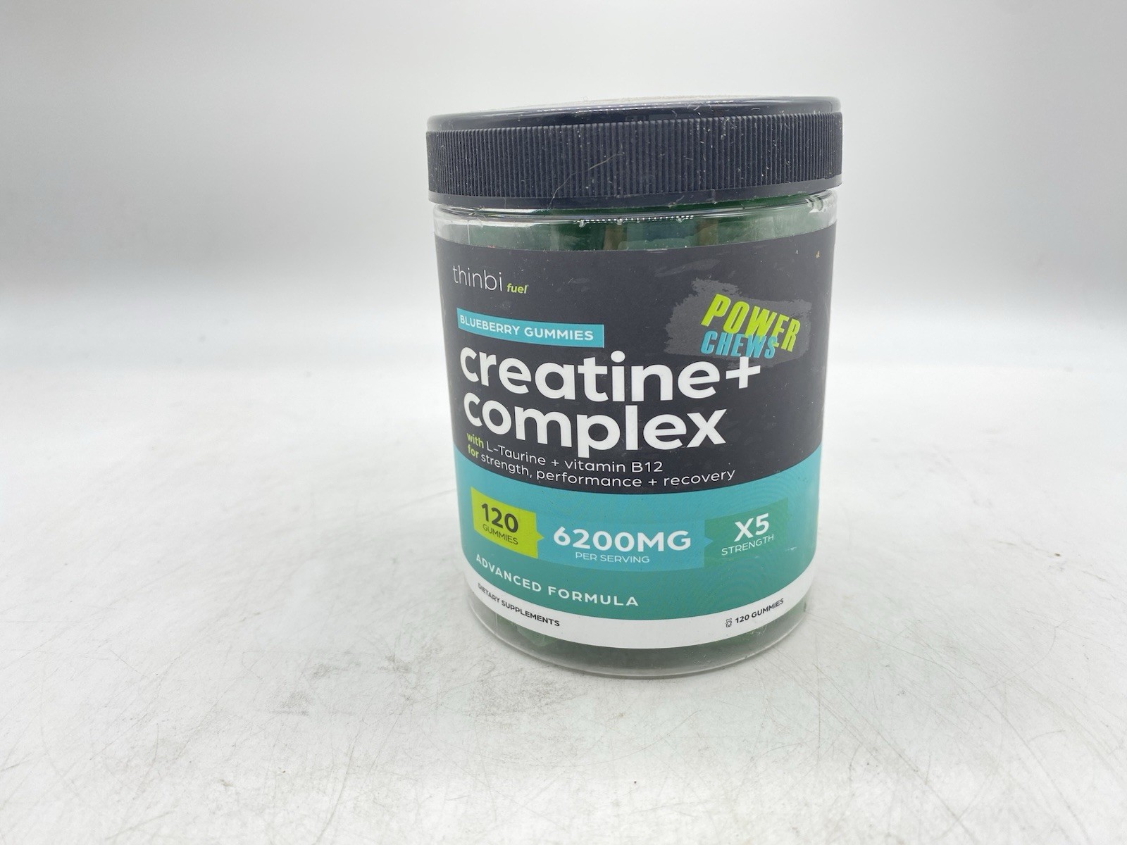 Thinbi Fuel Creatine+ Complex Blueberry Gummies 120 Count