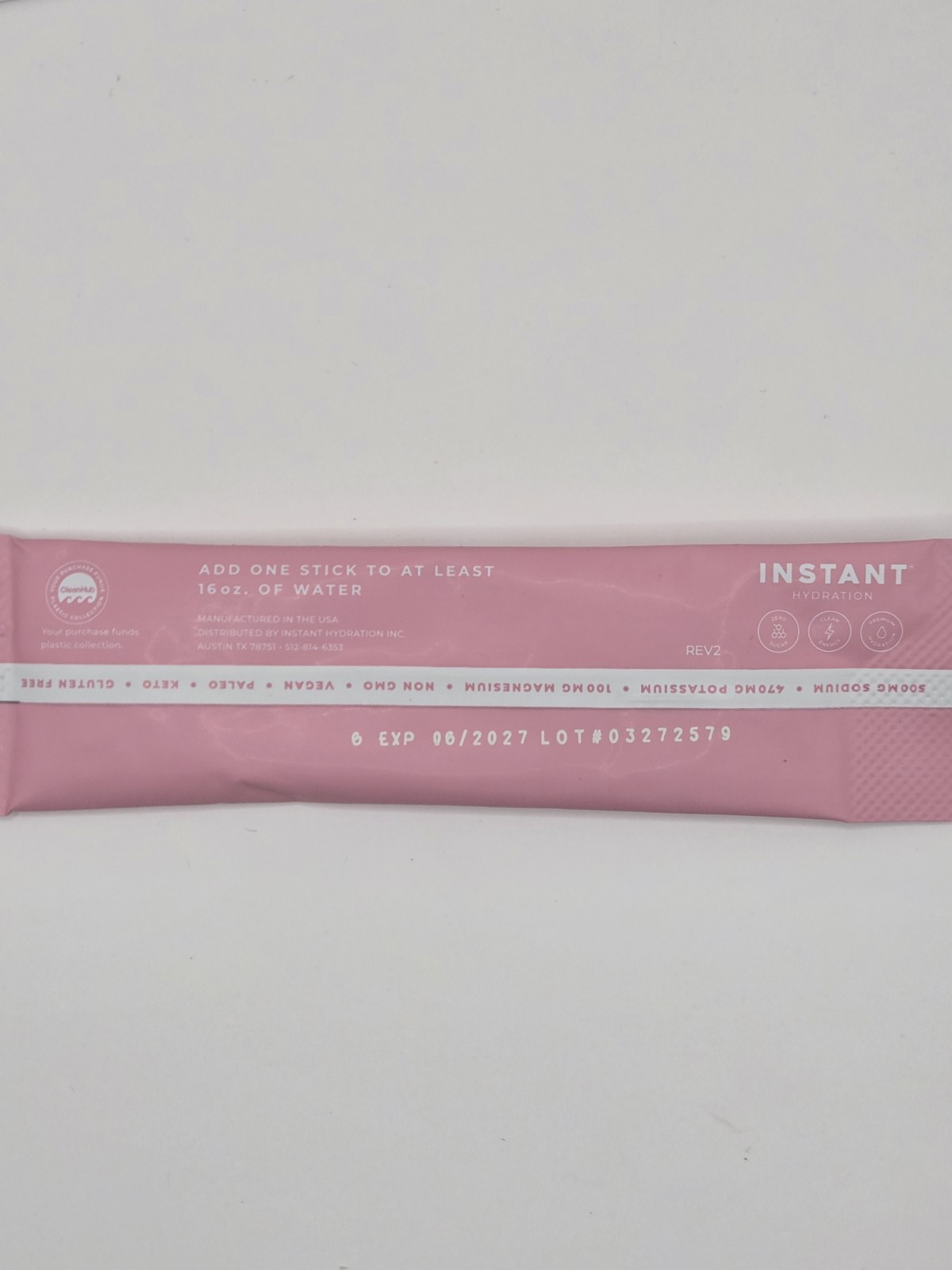 Instant Hydration Electrolyte Laura Beverlin Packets Cotton Candy 25 Packets NEW