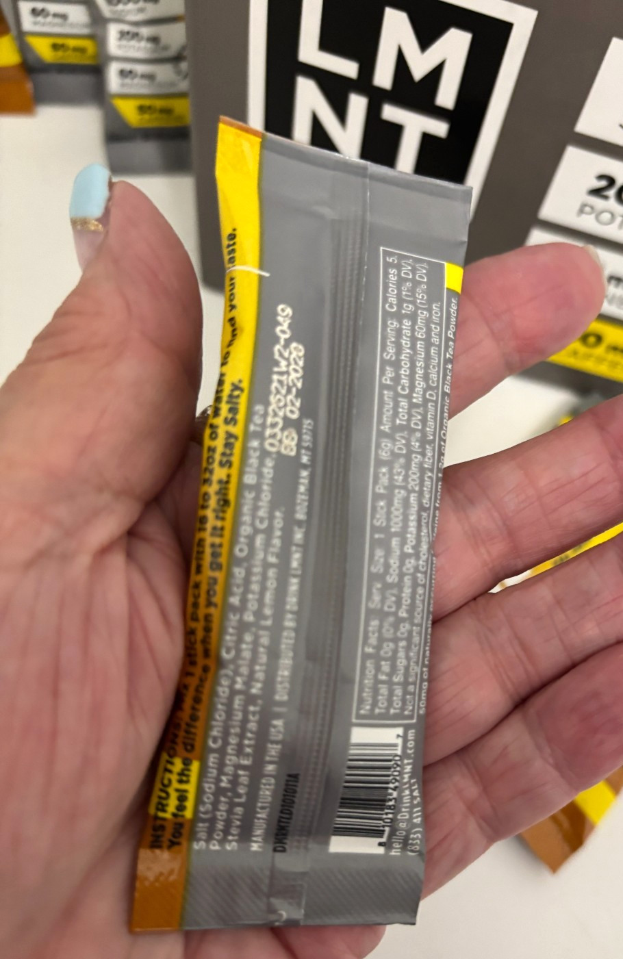 BUY 3-12 LMNT ELECTROLYTE Lemonade ICED TEA Salt HOT/COLD Hydration Drink Packet