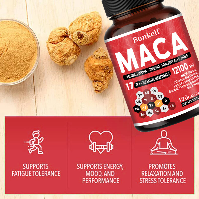 Maca 17-in-1 Capsules 12100mg-Balance hormones, boost energy and endurance 5pack