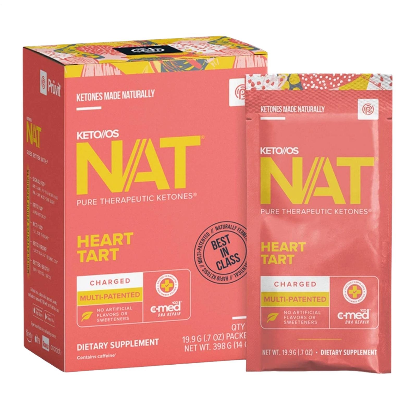 PRUVIT Keto OS NAT Heart Tart Charged Keto Supplement 20 Pack