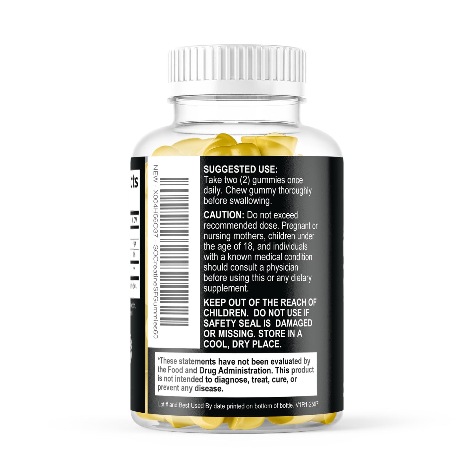 Creatine Gummies 1000mg SugarFree Monohydrate for Muscle & Strength 60ct