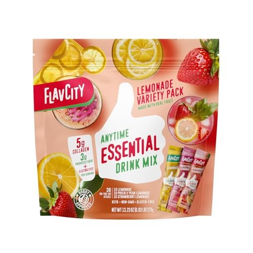 Anytime Essential Variety Pack – Powder Drink Mix Packets with Lemonade