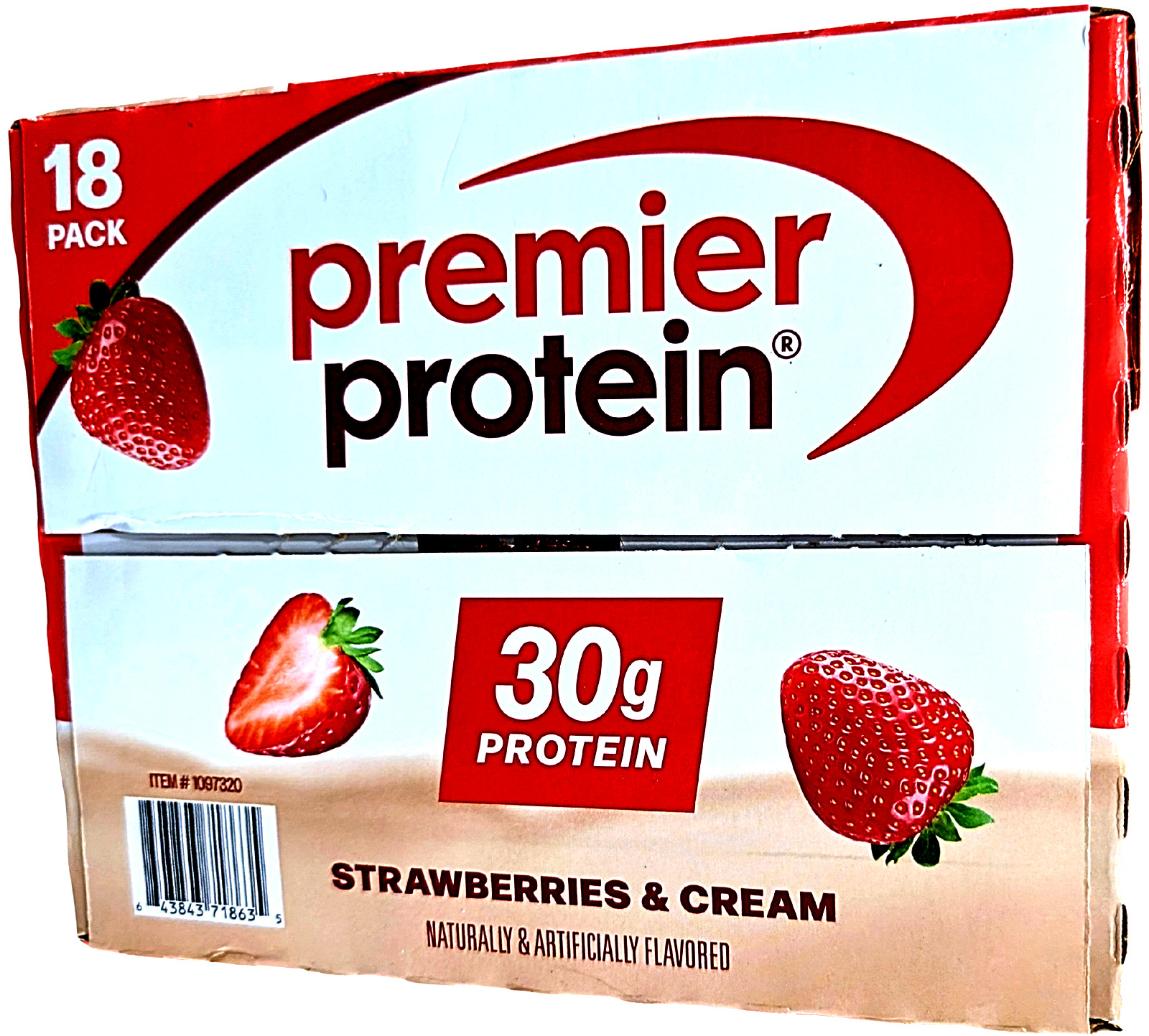 Premier 30g Plus High Protein Shake Strawberries & Cream 18 Ct x 11 Fl Oz 03/27