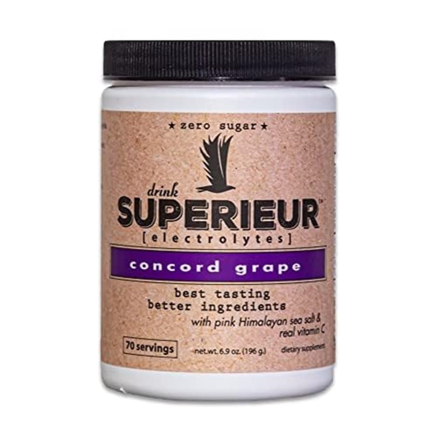 Electrolyte Powder – Concord Grape, 70 Servings | Vegan, Zero Sugar, Keto, Hydra