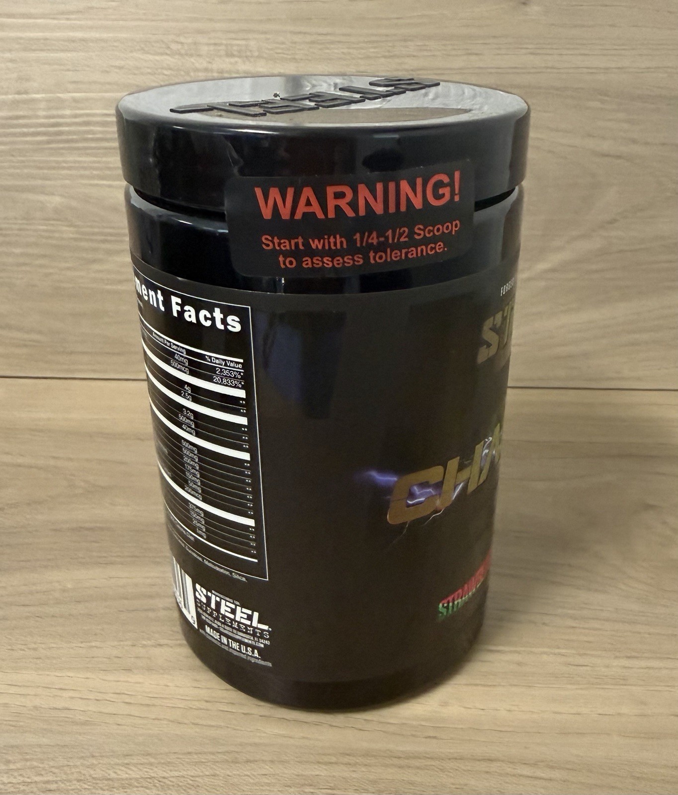 Steel Supplements Charged Pre-Workout Strawberry Watermelon