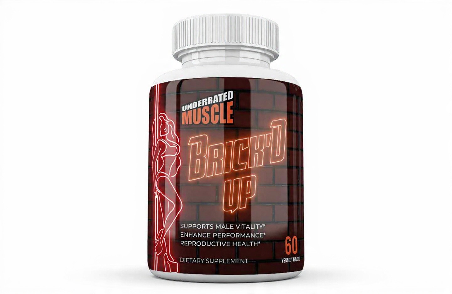 Brick’D Up – Daily Male Health Performance Support – 60 Capsules – FREE SHIPPING